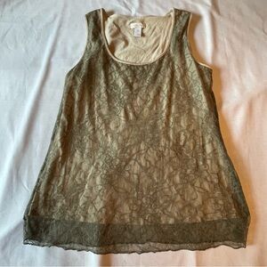 Chicos Olive Green Sage Sleeveless Tank Size 0